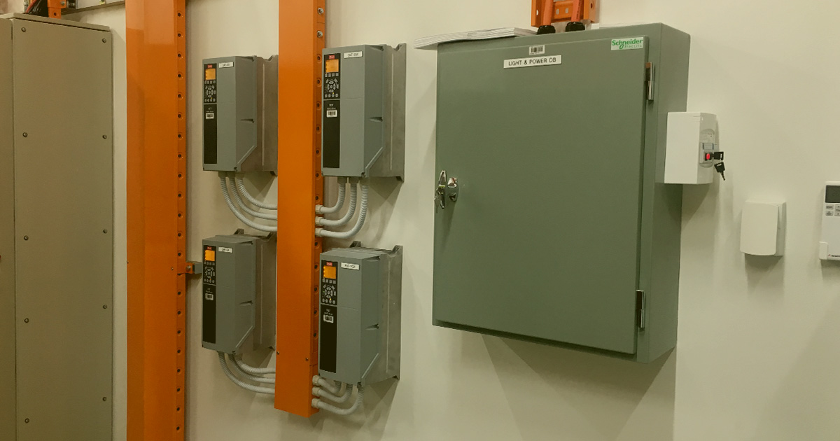 Electrical panel with multiple electrical boxes for critical power systems management at Merredin SES