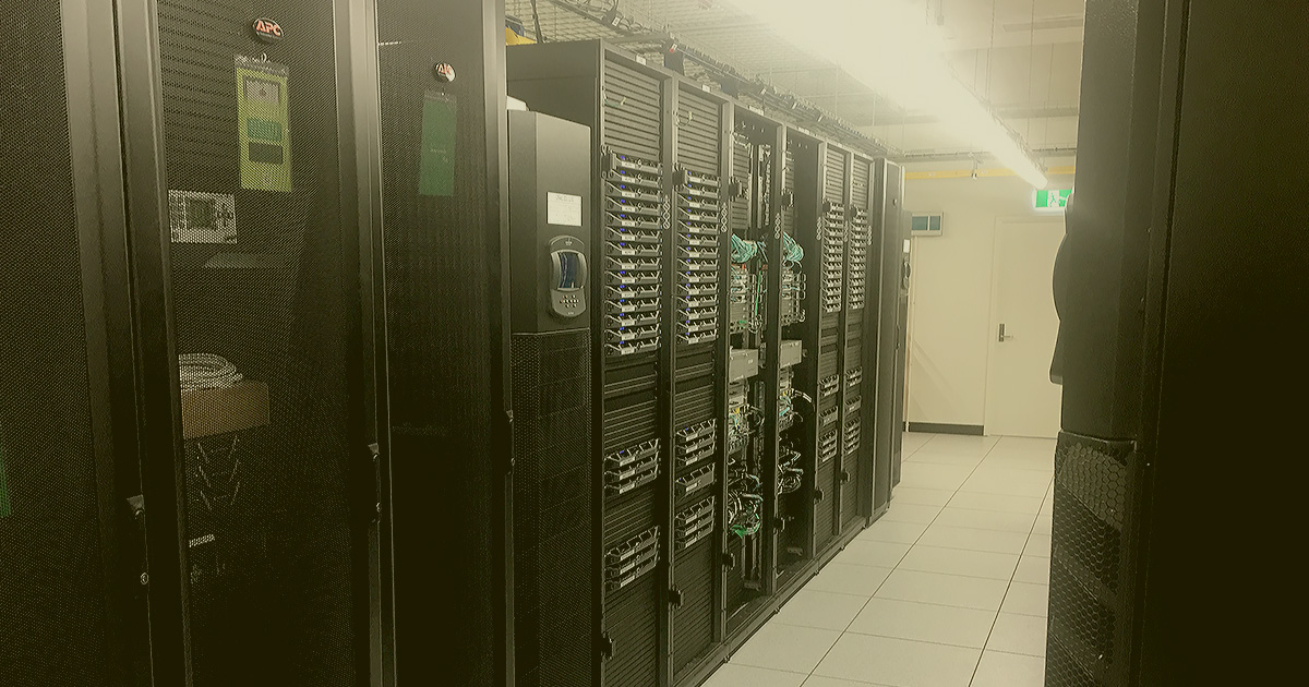 Data centre server racks supporting critical power systems for data management and processing at Merredin SES