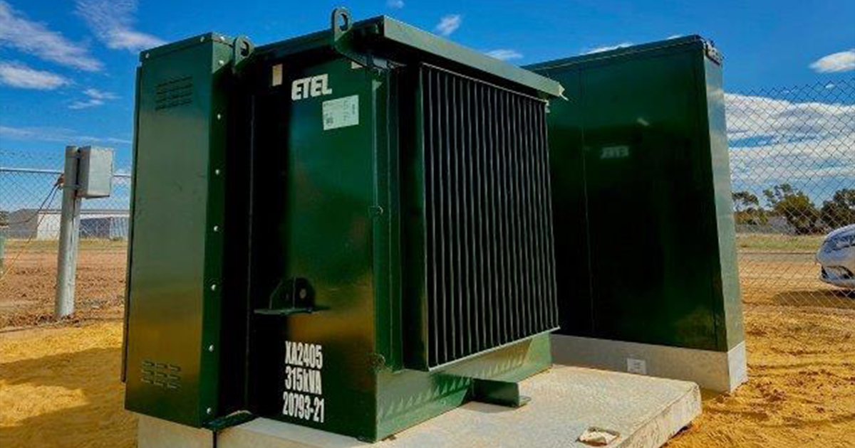 Green metal box with cover at Merredin SES, supporting critical power systems infrastructure