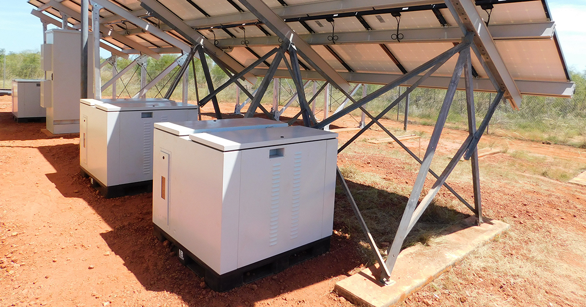 Solar battery hybrid system with solar panels supporting renewable energy solutions across SA, WA and NT.