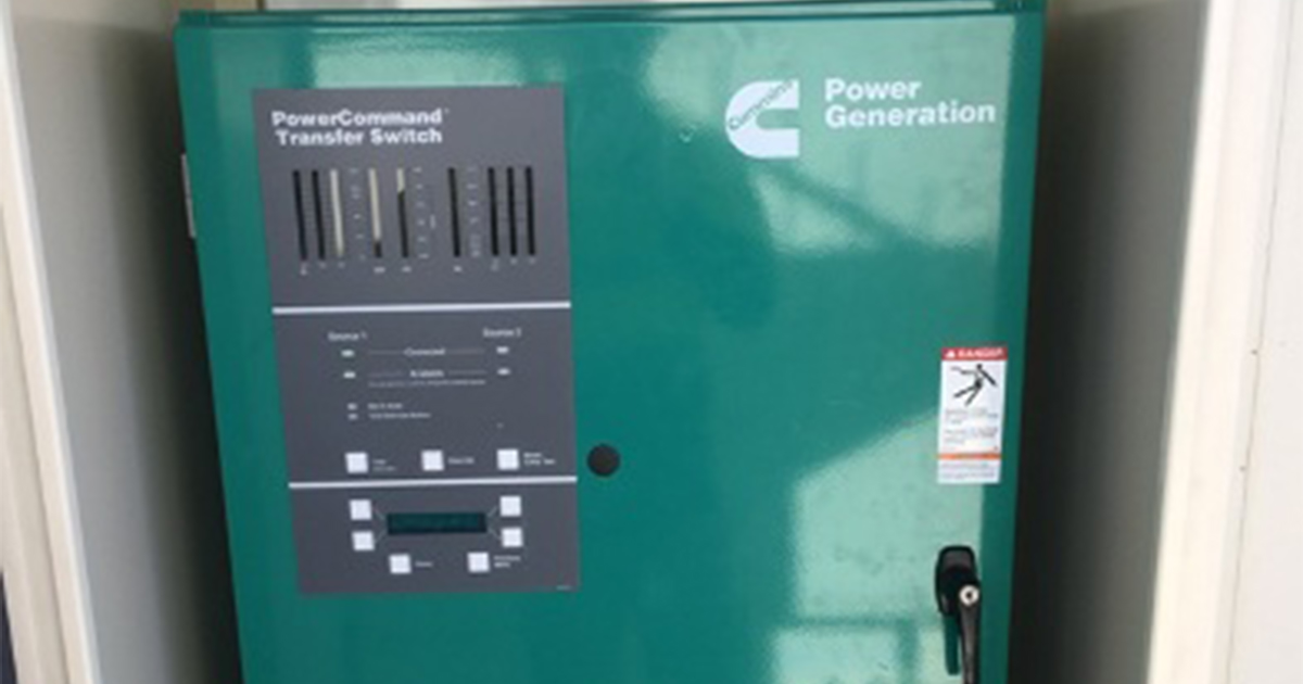 Green power generator control panel supporting backup power systems at Rottnest Island Lighthouse for reliable energy supply.
